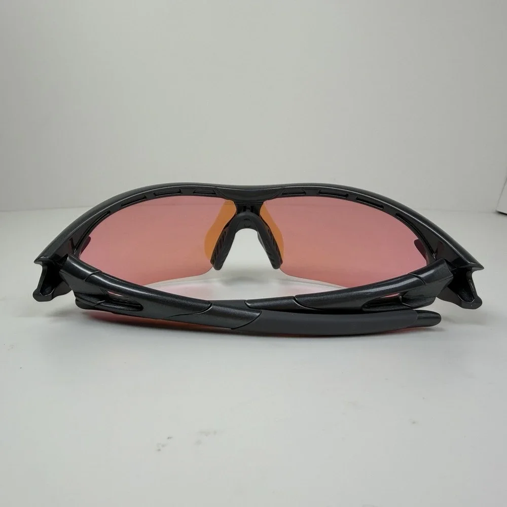 Torege TR002 Clock Stoppers Cycling Sunglasses Black Pink Orange Mirror Lens Pro